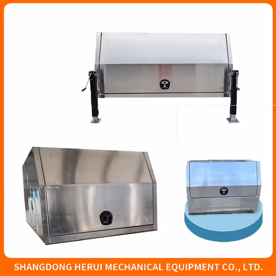 1700X550X850mm Aluminium Sliding Drawers Ute Canopy Pullout Gullwing Toolbox with Top Roof Racks Storage Case Kit Underbody Truck Box Trailer