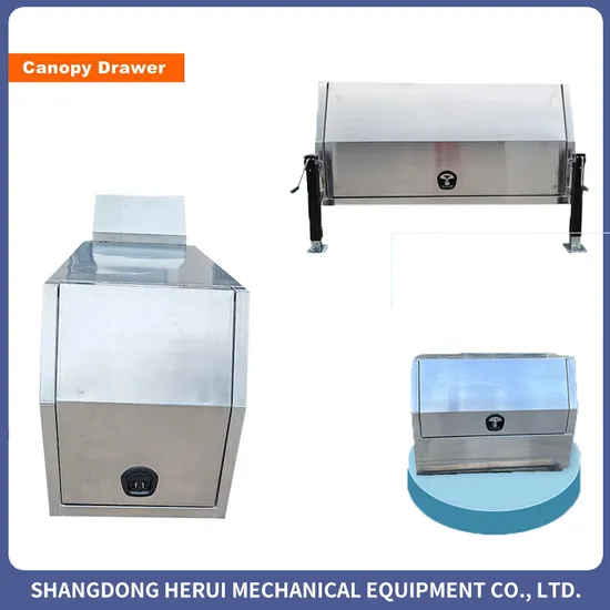 1700X550X850mm Aluminium Sliding Drawers Ute Canopy Pullout Gullwing Toolbox with Top Roof Racks Storage Case Kit Underbody Truck Box Trailer