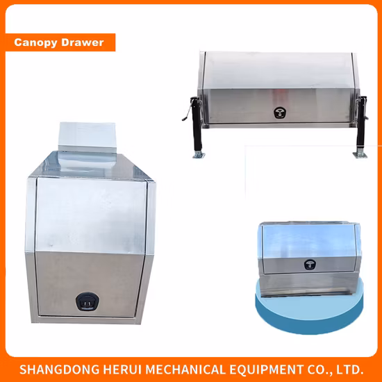 1700X550X850mm Aluminium Sliding Drawers Ute Canopy Pullout Gullwing Toolbox with Top Roof Racks Storage Case Kit Underbody Truck Box Trailer