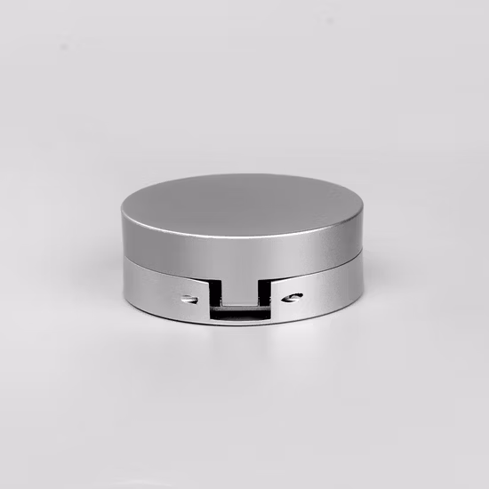 Маленький косметический контейнер для бальзама для губ серебристого цвета, рассыпчатая пудра, пластиковый компактный футляр для горячего тиснения, рассыпчатая пудра